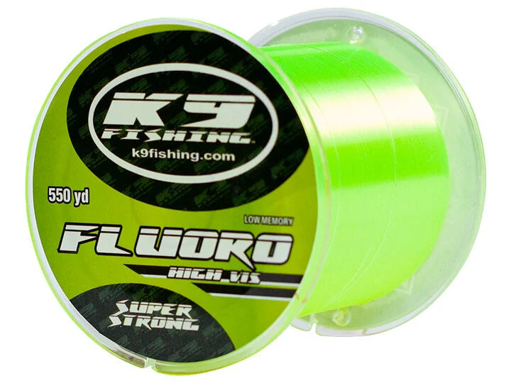 Fishing Line For Largemouth Bass-K9 Fishing High-Vis Yellow Fluoro Line