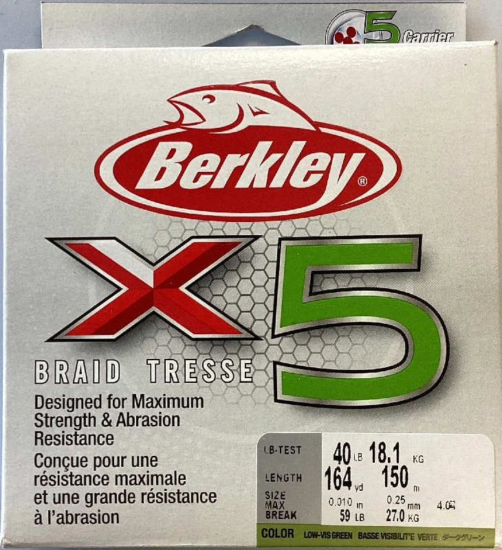 Low Visibility Fishing Line-Berkley X5BFS40-22 X5 Braid