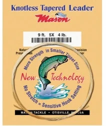 Fishing Line For River Trout-Mason Tapered Leader 7 1/2 ft 3X 6.5lb NK7-3x