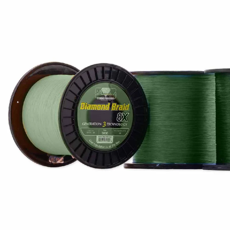 Ultra Tough Fishing Line-Diamond Braid 8X Generation III 300YDS Dark Green