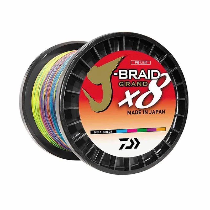 Lightweight Fishing Line For High Casts-Daiwa J-Braid Grand X8 3300Yd Multi Color Braided Line