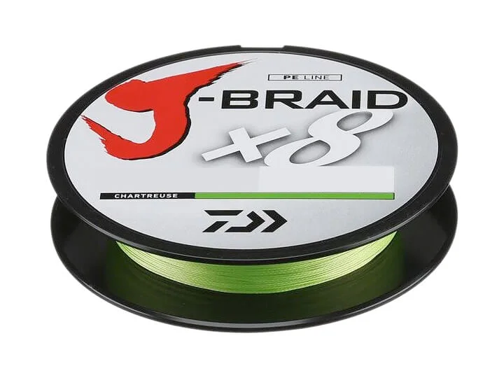 Fishing Line For Surfcasting-Daiwa J-Braid x8 Braided Line Chartreuse