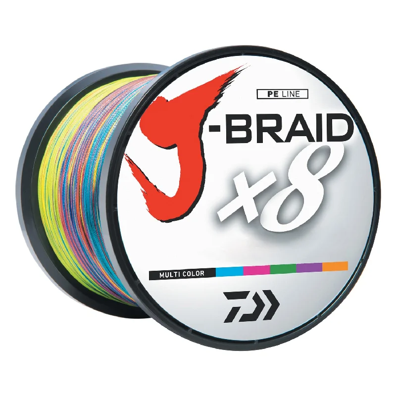 Budget Fluorocarbon Fishing Line-Daiwa J-Braid X8 3300YDS Multi Color Braided Line