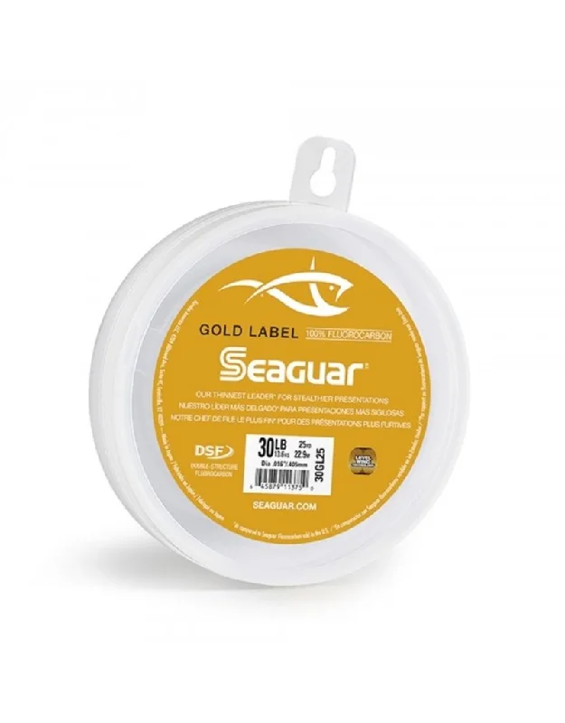 Fishing Line For Freshwater-Seaguar Gold Label Fluorocarbon Leader 25 yd 20 lb