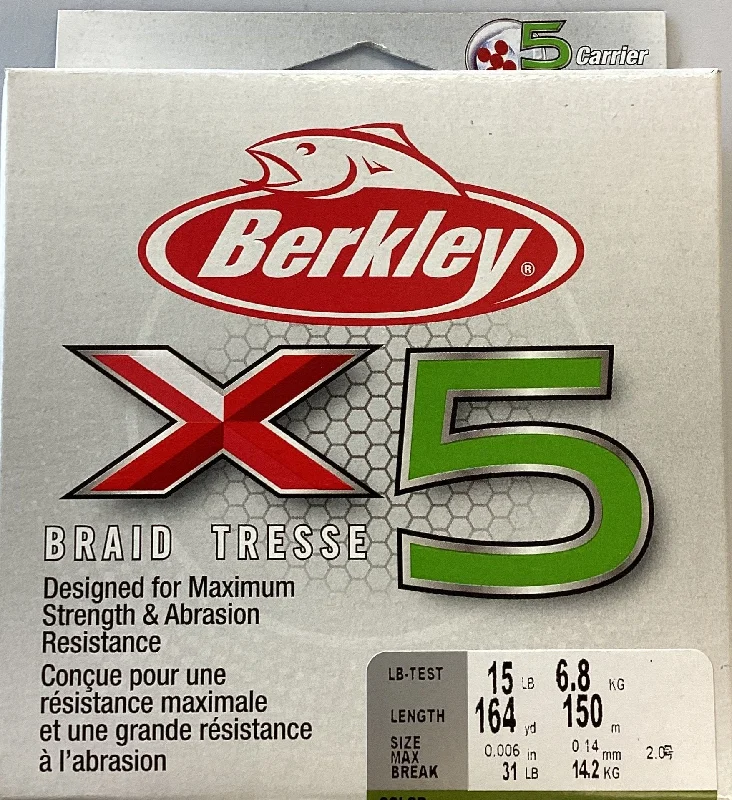 Fishing Line With High Sensitivity-Berkley X5BFS15-22 X5 Braid