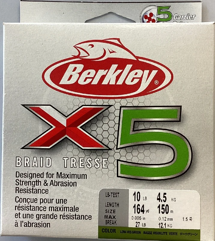 Long Lasting Fishing Line-Berkley X5BFS10-22 X5 Braid