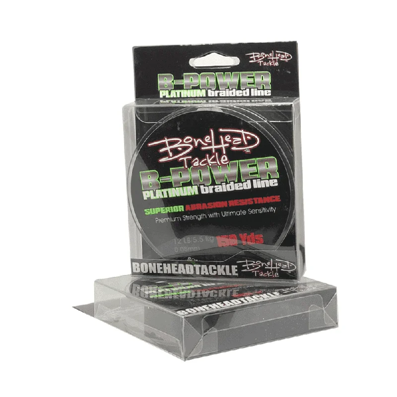 Fishing Line For Small Fish-Bonehead B-Power Platinum Braided Line