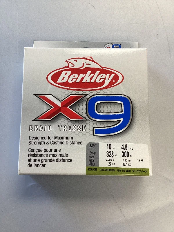 Thin Diameter Fishing Line-Berkley X9B33010-22 X9 Braid