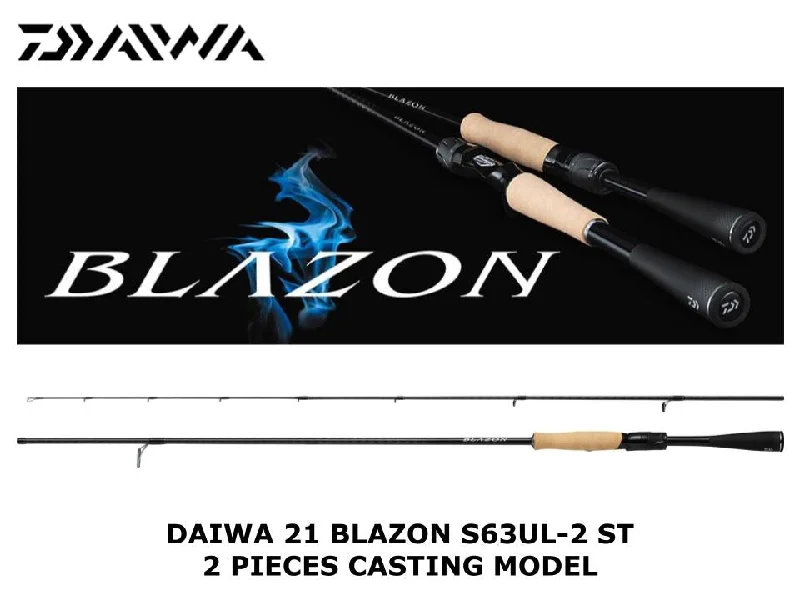 Fishing Rod For Deep Sea Fishing-Daiwa 21 Blazon 2 Pieces Spinning Model S63UL-2 ST