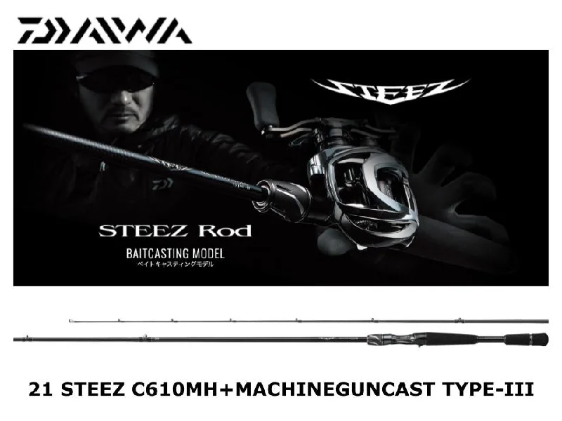 Light Action Fishing Rod For Sensitive Fish-Daiwa 21 Steez Casting C610MH+ MACHINEGUNCAST TYPE-III