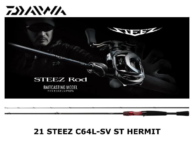 Fishing Rod For Offshore Fishing-Daiwa 21 Steez Casting C64L-SV ST HERMIT