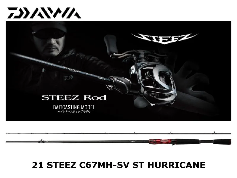 Strong Fishing Rod For Heavy Lures-Daiwa 21 Steez Casting C67MH-SV ST HURRICANE