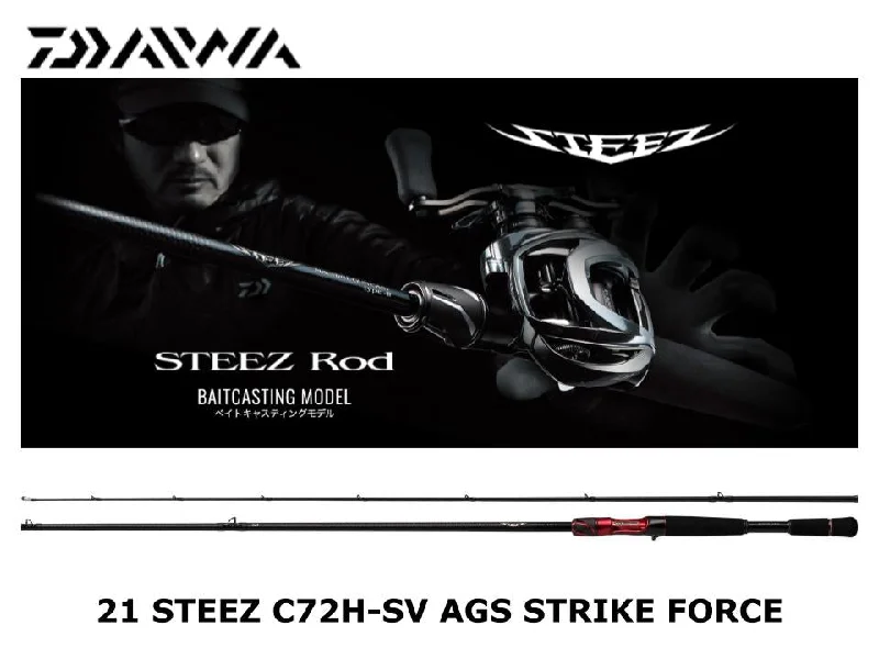 Fishing Rod For Catching Large Fish-Daiwa 21 Steez Casting C72H-SV AGS STRIKE FORCE