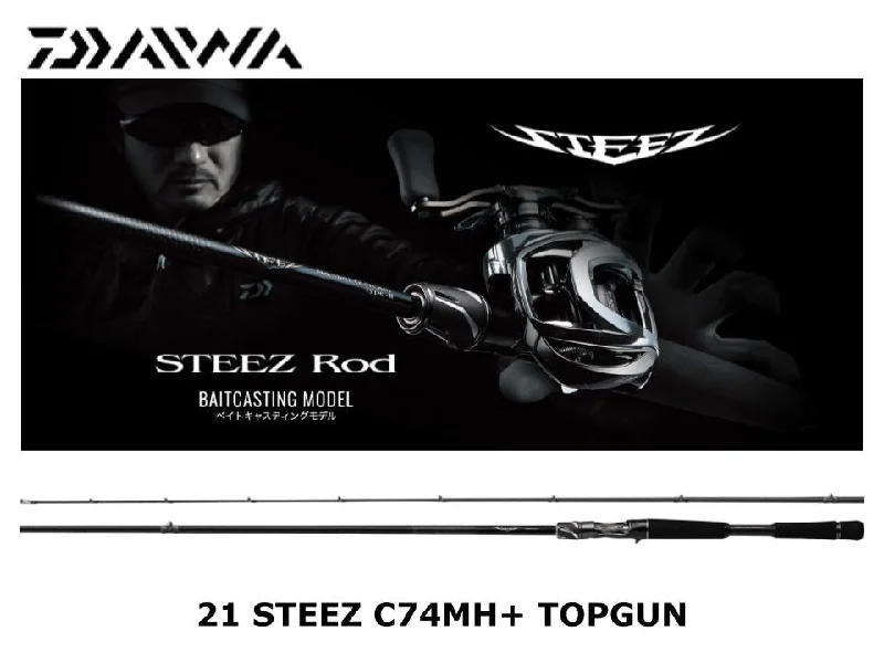 Durable Fishing Rod For Saltwater-Daiwa 21 Steez Casting C74MH+ TOPGUN