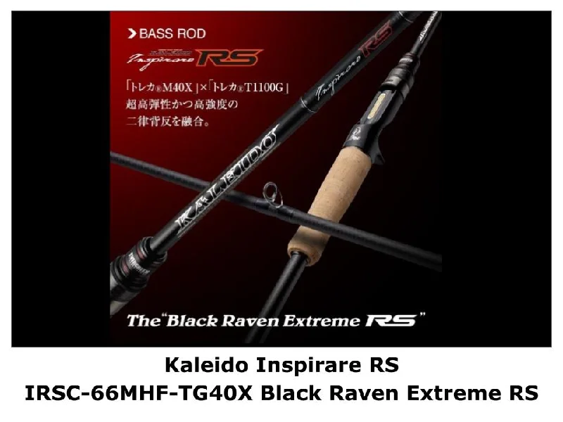 Spinning Rod For Smooth Casting-Pre-Order Evergreen Kaleido Inspirare Special Model IRSC-66MHF-TG40X Black Raven Extreme RS