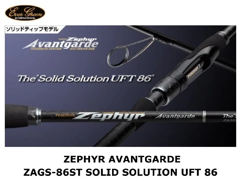 Compact Fishing Rod For Travel-Evergreen Zephyr Avantgarde Solid Tip ZAGS-86ST Solid Solution UFT 86