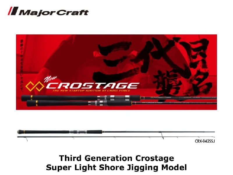 Best Fishing Rod For Surf Fishing-Pre-Order Major Craft Third Generation Crostage Super Light Shore Jigging Model CRX-902SSJ