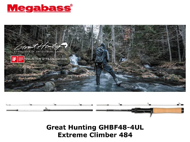 Lightweight Fishing Rod For Tournaments-Megabass Great Hunting GHBF48-4UL Extreme Climber 484