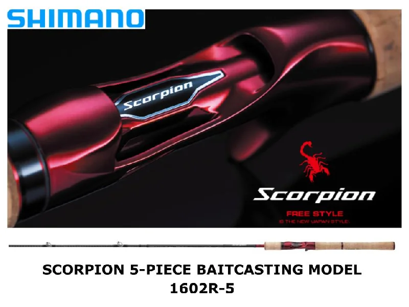 Best Fishing Rod For All Weather Conditions-Pre-Order Shimano 19 Scorpion 1602R-5 5-Piece Baitcasting Model