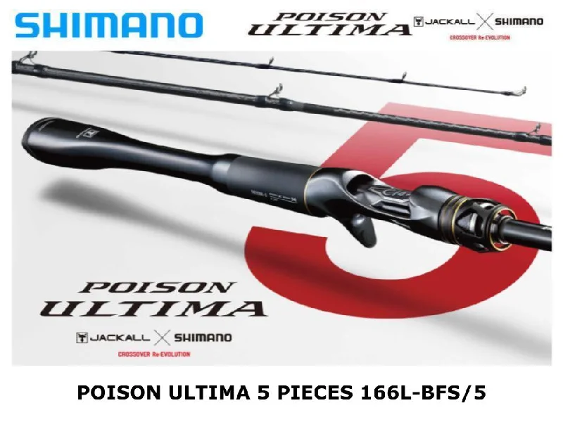 Best Spinning Rod For Clear Lake Fishing-Shimano Poison Ultima 5 Piece 166L-BFS/5 Torzite