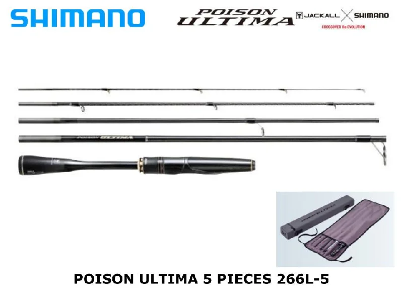 Best Fishing Rod For Large Reservoirs-Shimano Poison Ultima 5 Piece Spinning 266L-5 Torzite