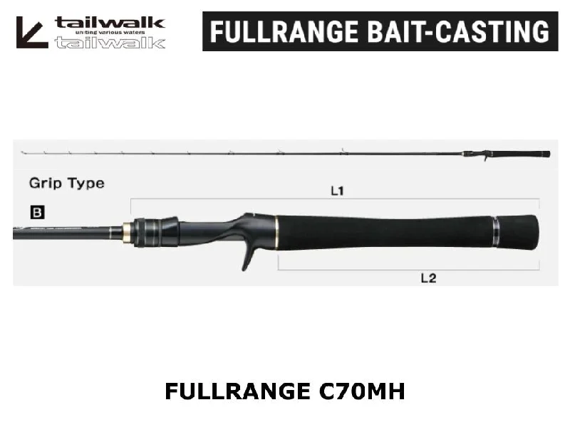 High-Tech Fishing Rod For Pro Anglers-Tailwalk Fullrange C70MH