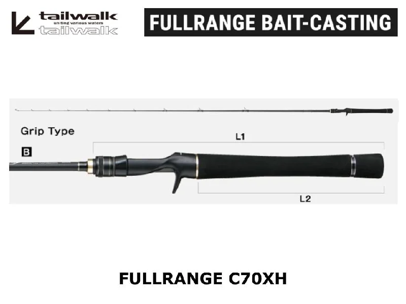 Fishing Rod For Low-Visibility Waters-Tailwalk Fullrange C70XH