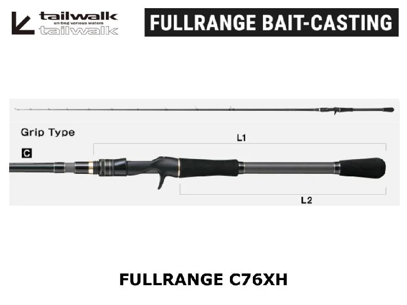 Versatile Fishing Rod For Various Techniques-Tailwalk Fullrange C76XH