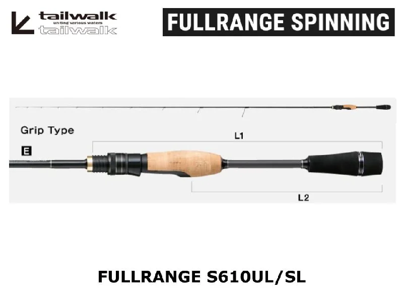 Travel-Friendly Spinning Rod-Tailwalk Fullrange S610UL/SL