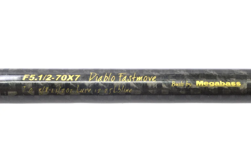 Top Baitcasting Rod For Fast Action-Used Megabass Destroyer X7 F5.1/2-70X7 Diablo Fastmove