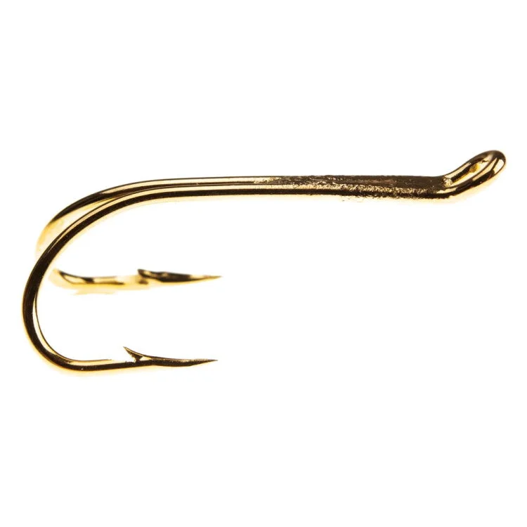 Best Fish Hooks For Catching Snapper-Ahrex HR428 Tying Double Hooks - Gold