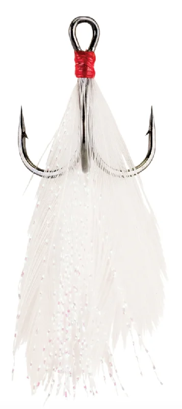 Fish Hooks For Offshore Casting-Berkley Fusion19 Feathered Treble Hooks | White