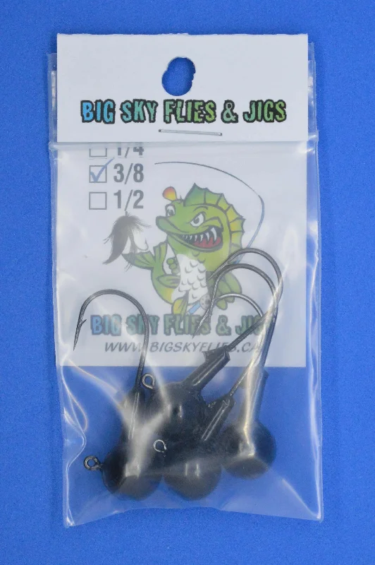 High-Performance Fish Hooks For Competitive Anglers-Big Sky 3/8oz Ball Jigs 3/8oz (Non-Glowing) 4/pack