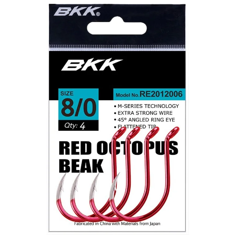 Fish Hooks With High Tensile Strength-BKK Octopus Beak Hooks Red