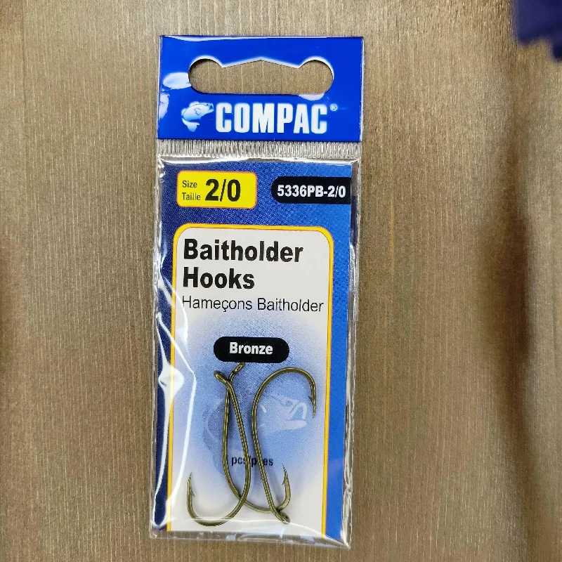 Fish Hooks For Catching Mahi Mahi-COMPAC Bait Hooks 3pcs #2/0