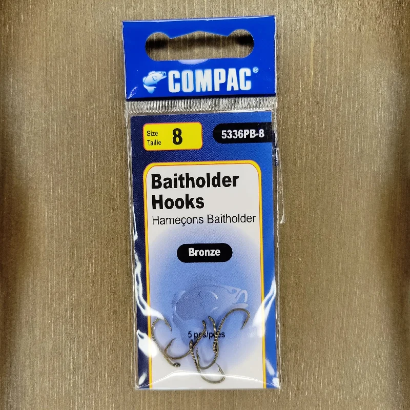 Fishing Hooks With Teflon Coating-COMPAC Bait Hooks 5pcs #8