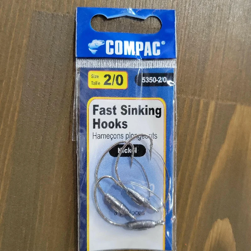 Best Fish Hooks For Night Fishing-COMPAC Fast Sink Hook #2/0 3pk