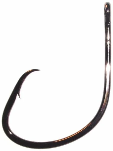 Best Fish Hooks For Deepwater Fishing-Daiichi Catfish Circle Hook Offset Black Nickle Size 1-0 7ct