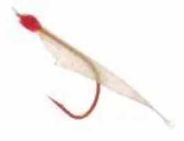 Fish Hooks For Soft Bait-Daiichi Sabiki Rig Red-White Size 4