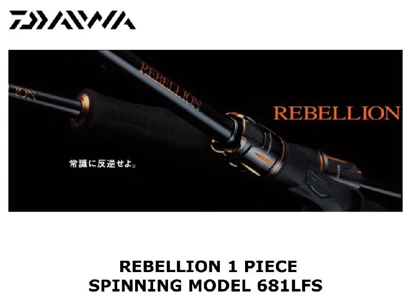 Spinning Fishing Rod For Largemouth Bass-Daiwa Rebellion 1 Piece Spinning 681LFS