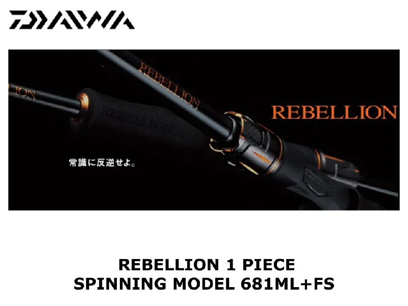 Rod For Fishing With Kids-Daiwa Rebellion 1 Piece Spinning 681ML+FS