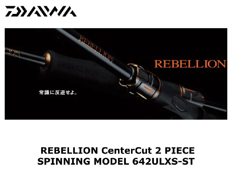 Durable Fishing Rod For Tough Conditions-Daiwa Rebellion Center Cut 2 Piece Spinning 642ULXS-ST