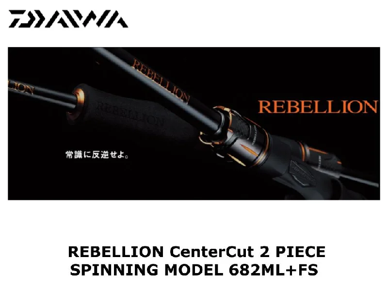 Fishing Rod For Quick Hookset-Daiwa Rebellion Center Cut 2 Piece Spinning 682ML+FS