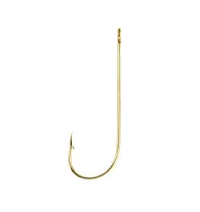 Treble Fish Hooks For Lures-Eagle Claw Gold Aberdeen Hook 8ct/10pk Size 1/0