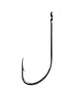 Fish Hooks For Fishing With Worms-Eagle Claw Nickle Offset Hook 100 Size 2/0