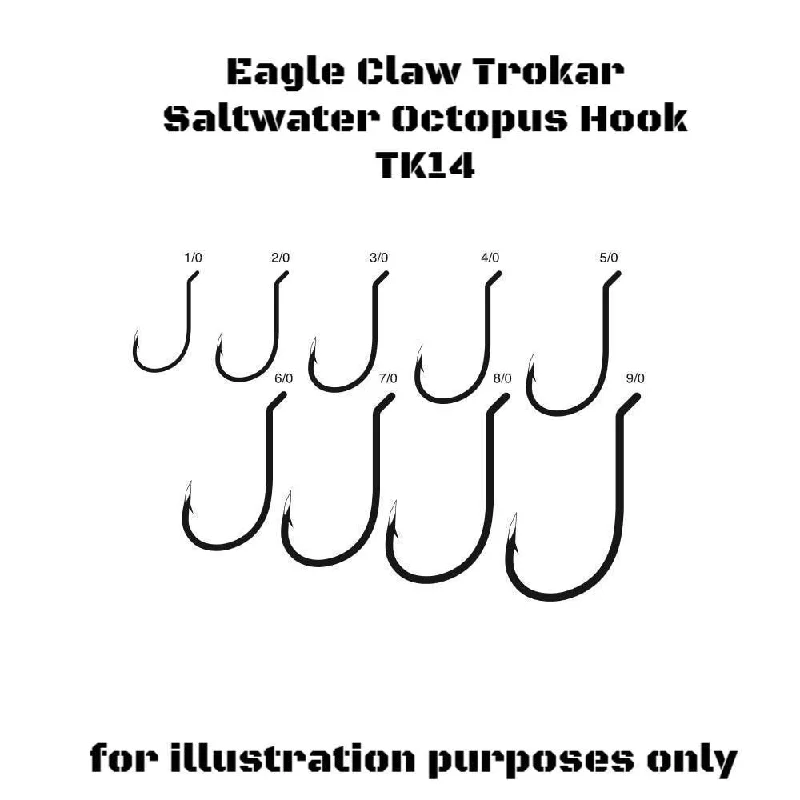 High-Quality Fish Hooks-Eagle Claw Trokar Octopus Hook TK14