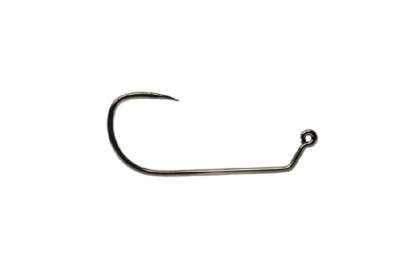 Premium Fish Hooks For Precise Hooksets-Fulling Mill Jig Force Long Black Nickel Barbless hook