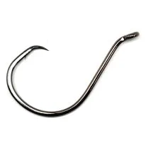 Fish Hooks For Large Sea Fish-Gamakatsu Big Cat Circle Hook-Black Nickle Size 8/0 5ct