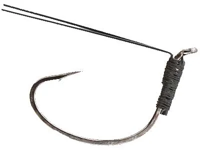 Fish Hooks For Catching Large Catfish-Gamakatsu Wicked Wacky Black Size 5-0 3ct