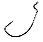 Best Fish Hooks For Heavy Line Fishing-Gamakatsu Wide Gap Offset Black 25ct Size 4-0